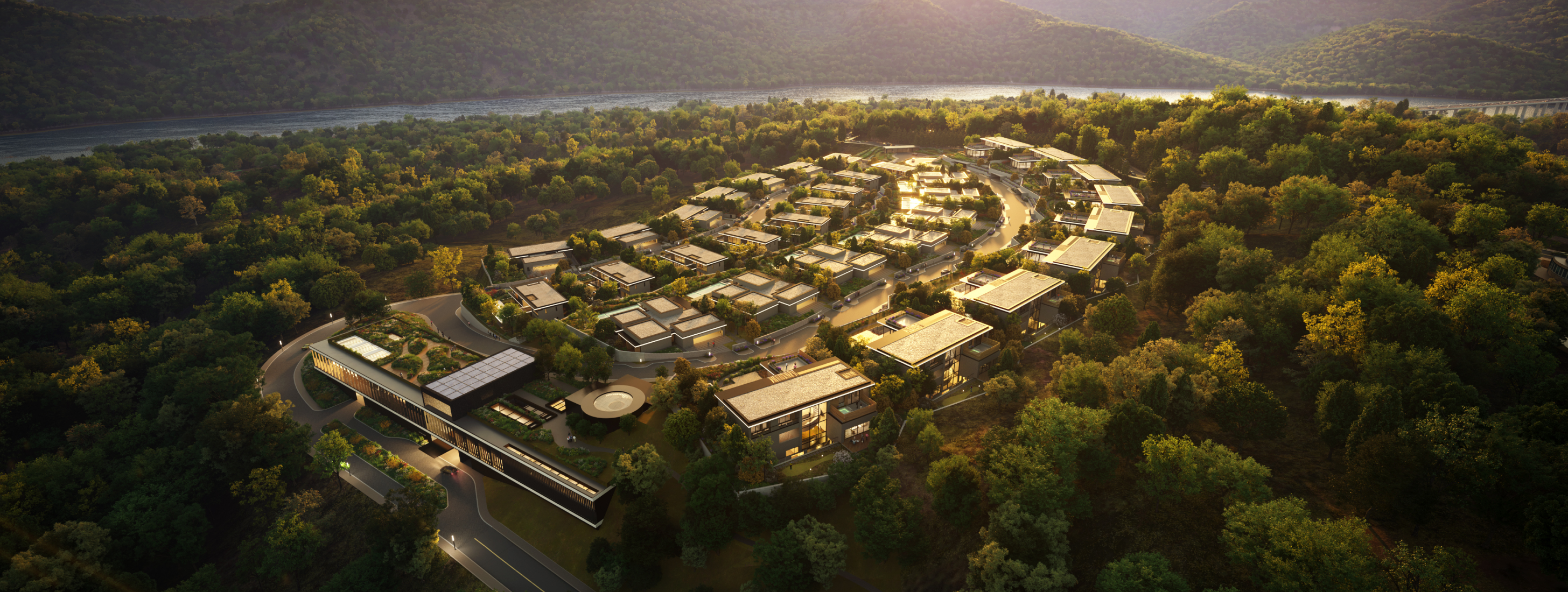 강원도 자연 속에 자리한 무와 제이드(MUWA JADE) 세컨하우스 단지 전경