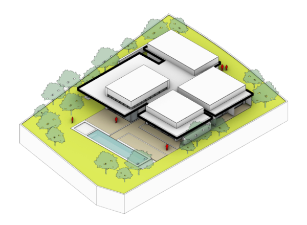 무와 제이드(MUWA JADE) THE HILLSIDE 타입: 숲 속 고원에 자리 잡은 단층 구조의 세컨홈, 프라이빗한 휴식을 위한 여유로운 공간감 특징